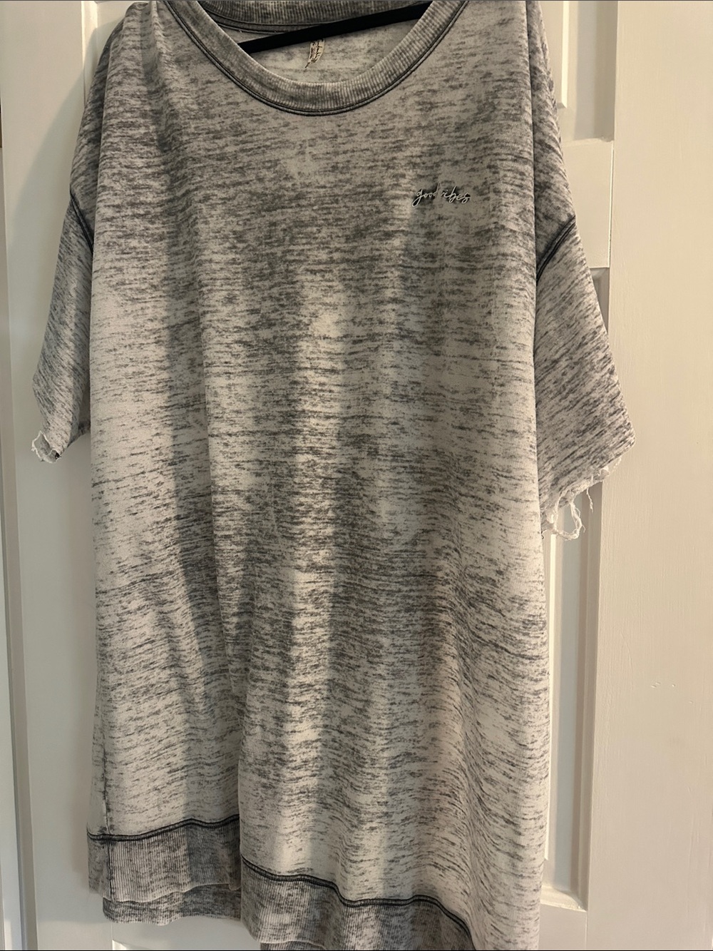Free People Heathered Gray Short Sleeve Tee